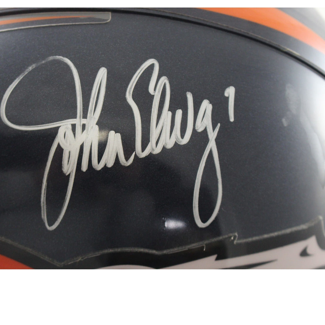 John Elway Autographed Denver Broncos Authentic VSR4 Helmet AS IS Beckett 54983