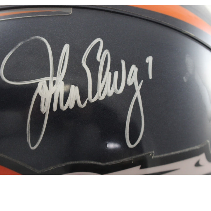 John Elway Autographed Denver Broncos Authentic VSR4 Helmet AS IS Beckett 54983