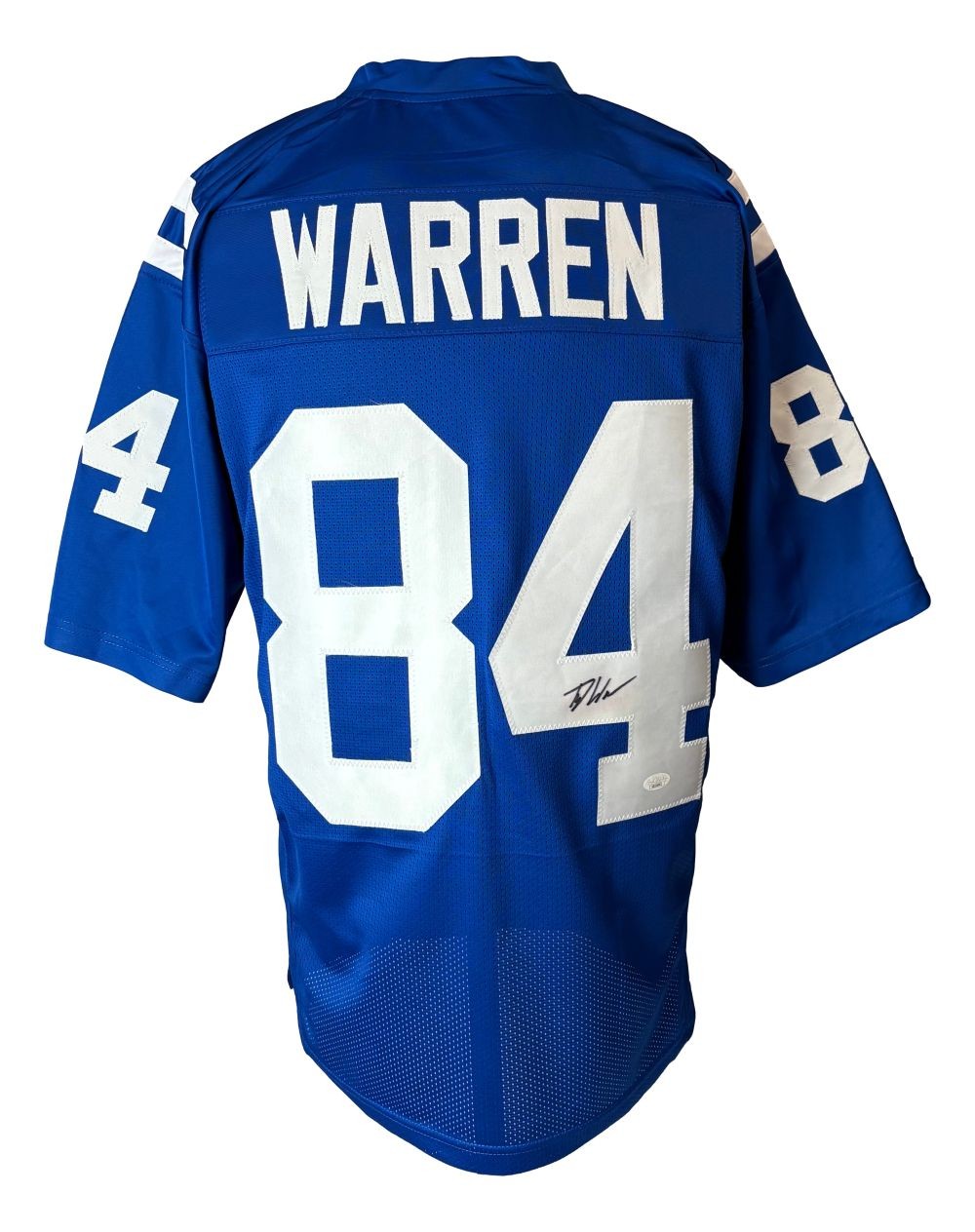 Tyler Warren Indianapolis Signed Autographed Blue Football Jersey JSA