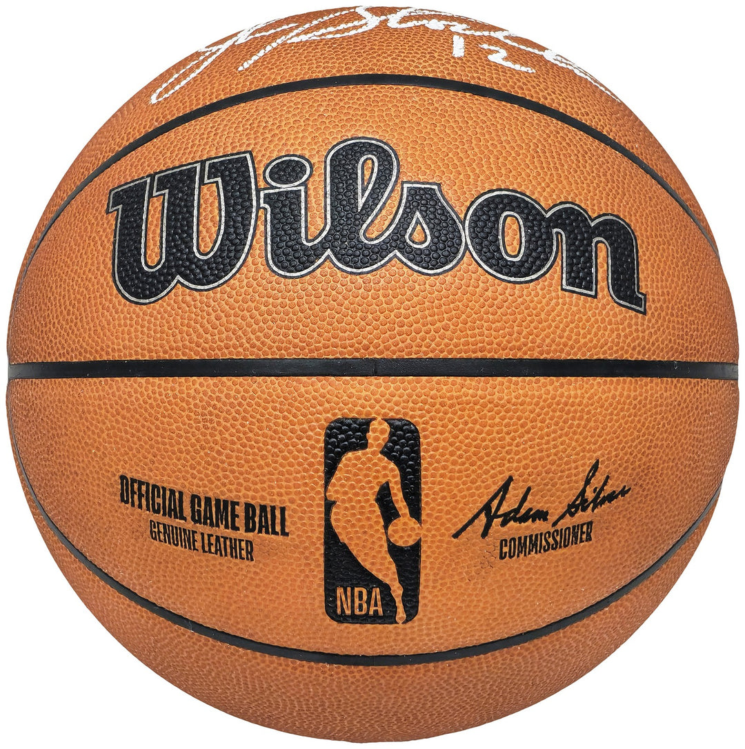 John Stockton Auto Official Game Ball Genuine Leather Basketball Jazz Beckett