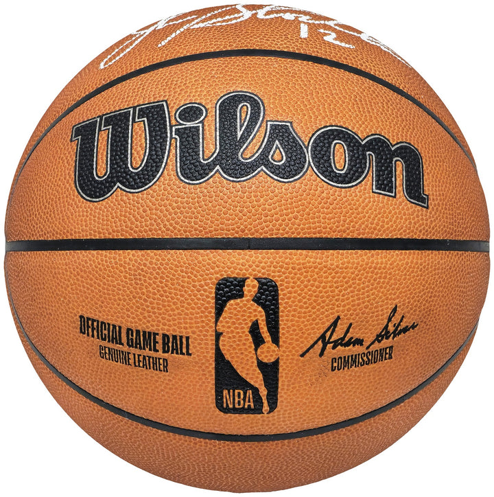 John Stockton Auto Official Game Ball Genuine Leather Basketball Jazz Beckett