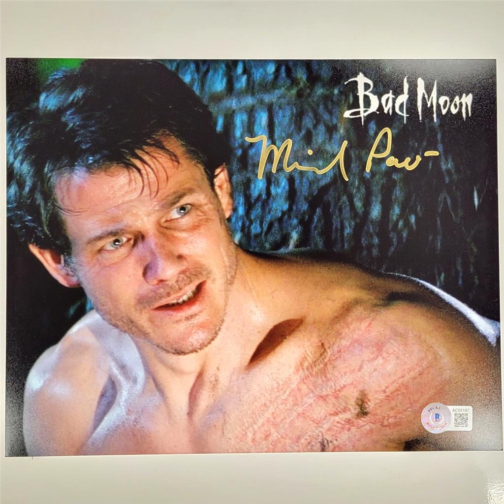 Michael Pare signed Bad Moon 8x10 photo autograph ~ Beckett BAS Holo