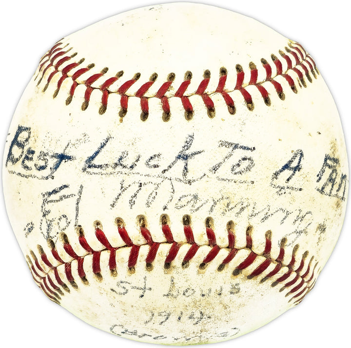 Ernie Ed Manning Signed Giles NL Baseball St. Louis Browns Best Luck Beckett
