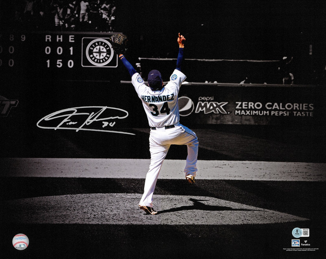 Felix Hernandez Signed 16x20 Photo Seattle Mariners Beckett BAS Witness