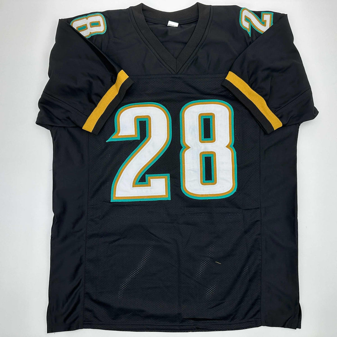 Facsimile Autographed Fred Taylor Jacksonville Black Reprint Jersey Size Mens XL