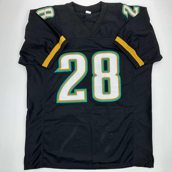 Facsimile Autographed Fred Taylor Jacksonville Black Reprint Jersey Size Mens XL