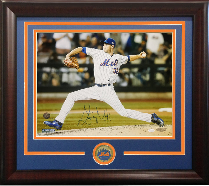 Steven Matz signed 16x20 postseason photo framed Mets coin rookie auto JSA COA