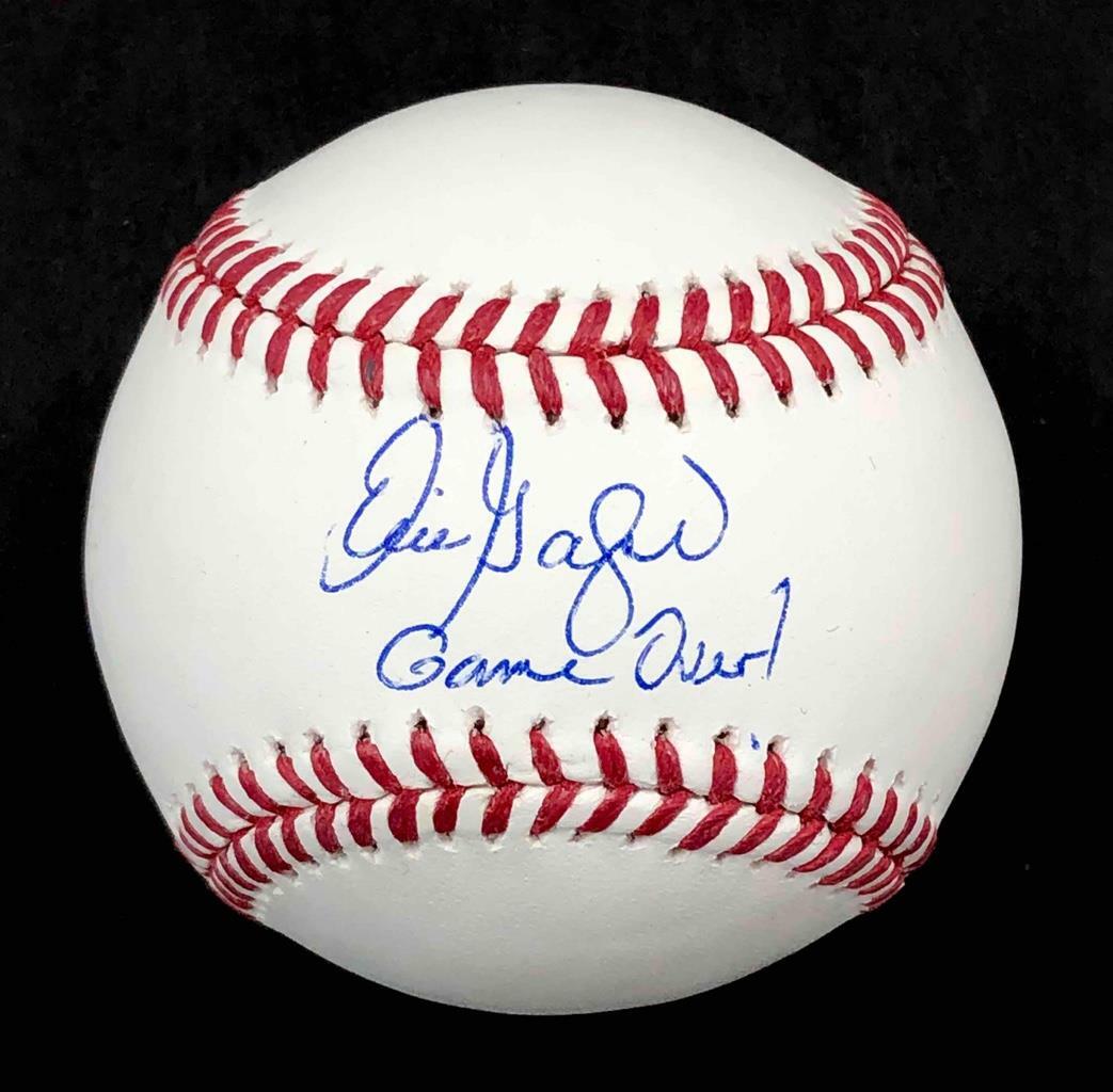 Eric Gagne full autograph "Game Over" signed MLB Baseball BAS Beckett Witness