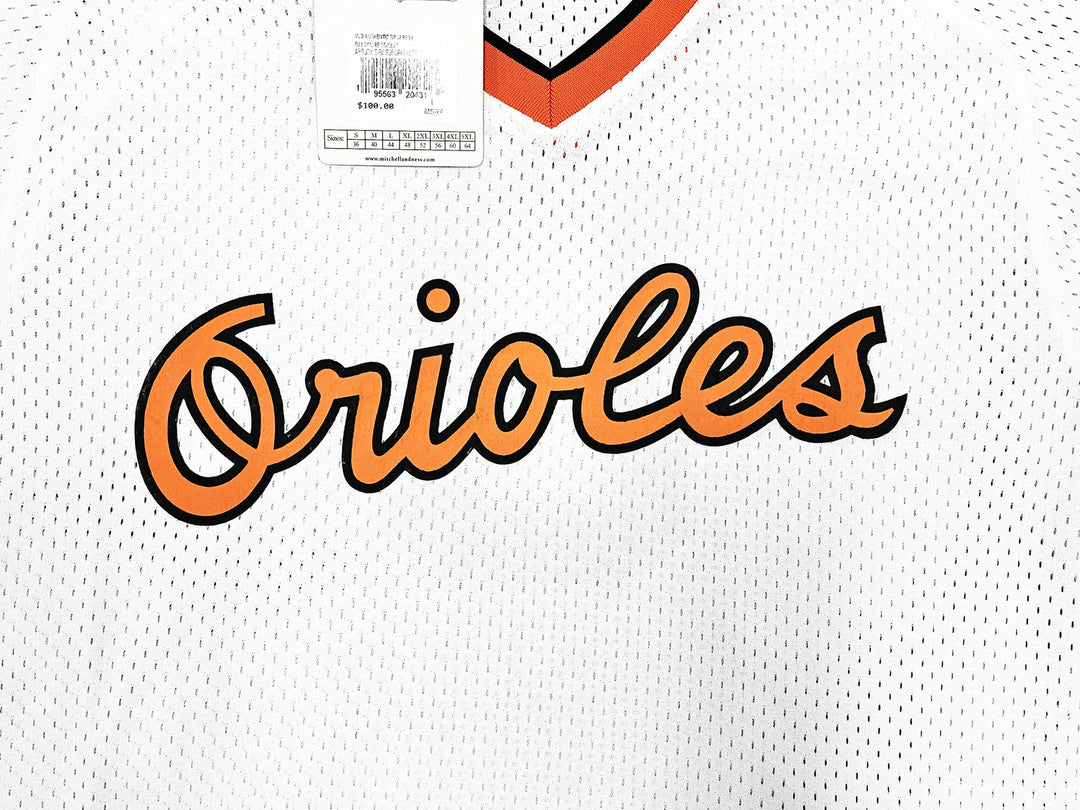Orioles Cal Ripken Jr Auto White Mitchell Ness BP Jersey L HOF 2007 Fanatics