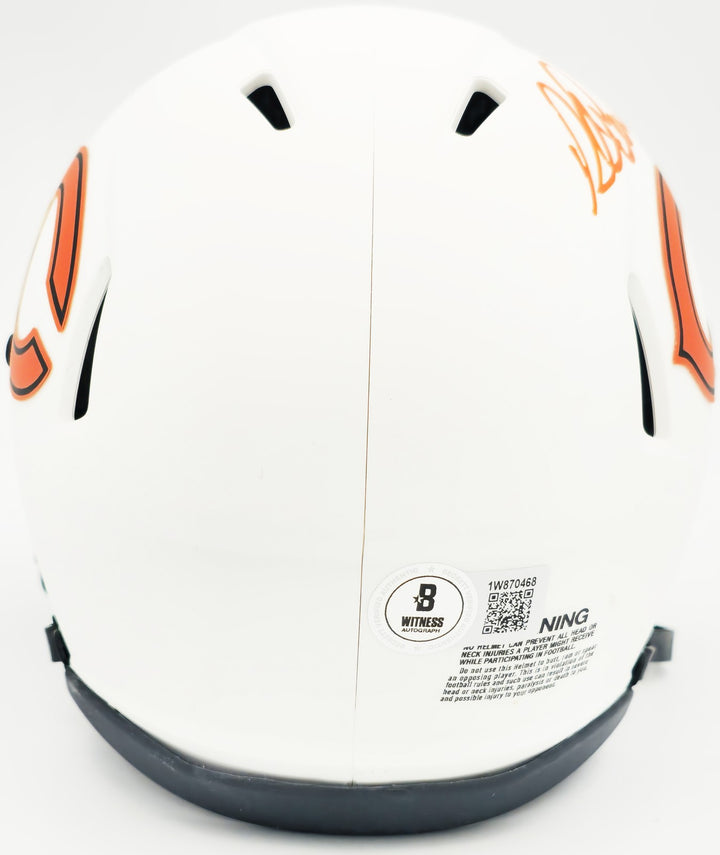 Richard Dent Auto Bears Lunar Eclipse White Speed Mini Helmet HOF 11 Beckett Wit