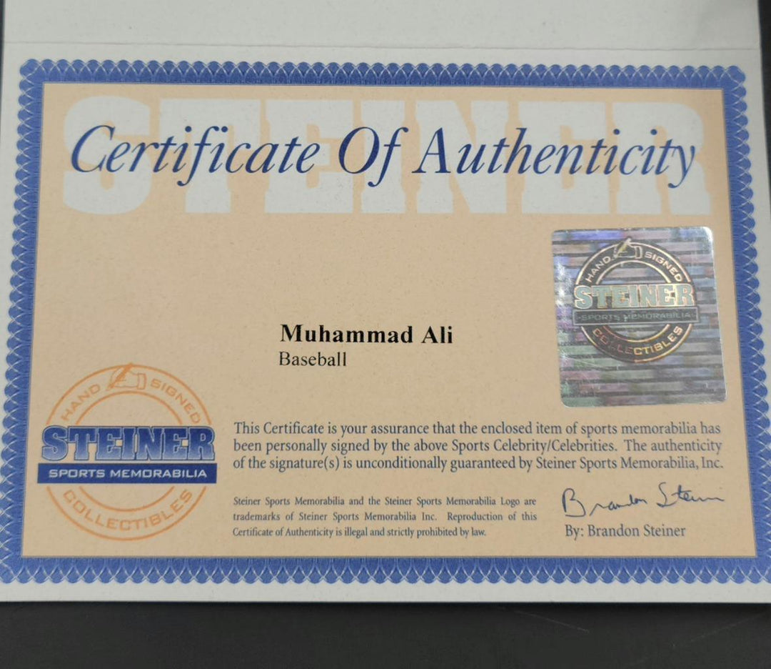 Mike Trout & Muhammad Ali signed "GOATs" MLB Baseball Inscription ~ MLB Steiner