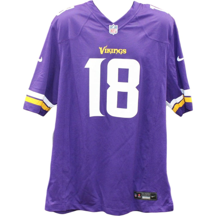Justin Jefferson Signed Minnesota Vikings Nike Purple XL Jersey Beckett W 56178
