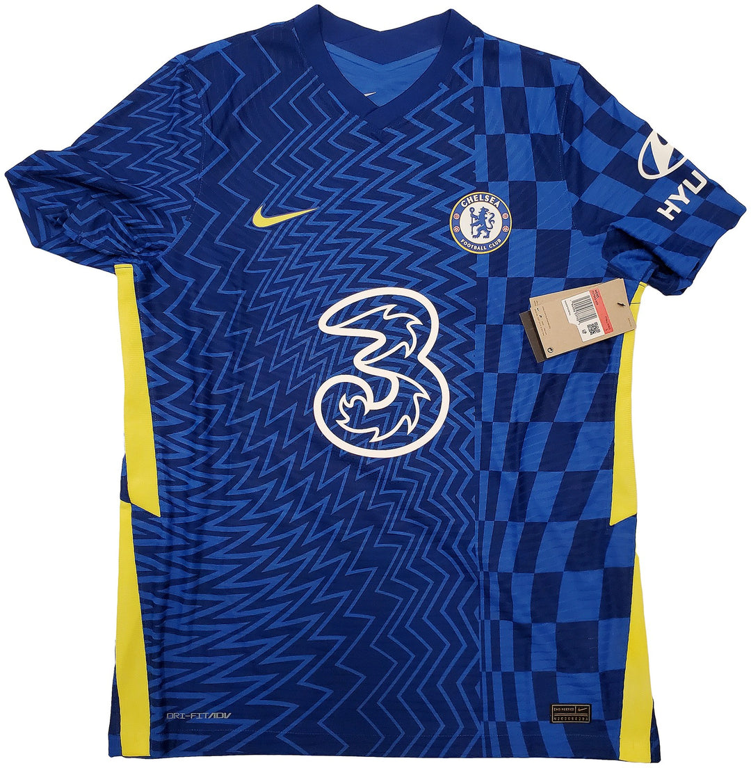 Chelsea F.C. Mason Mount Signed Blue Nike Jersey Size L in Black Beckett