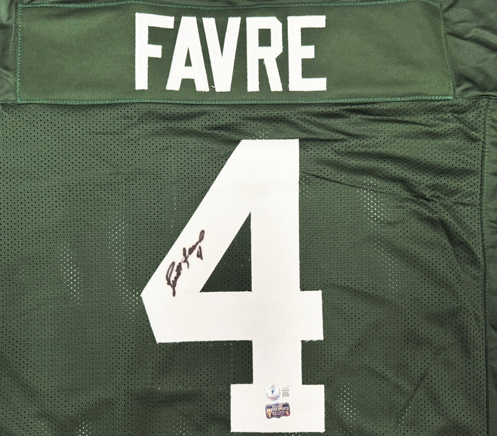 Brett Favre Signed Packers Green Jersey Auto Bleeding Beckett Witness
