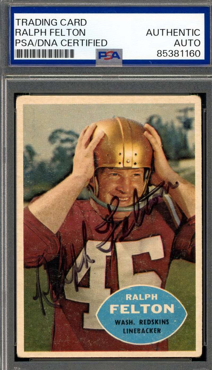 Ralph Felton PSA DNA Signed 1960 Topps Rookie Autograph