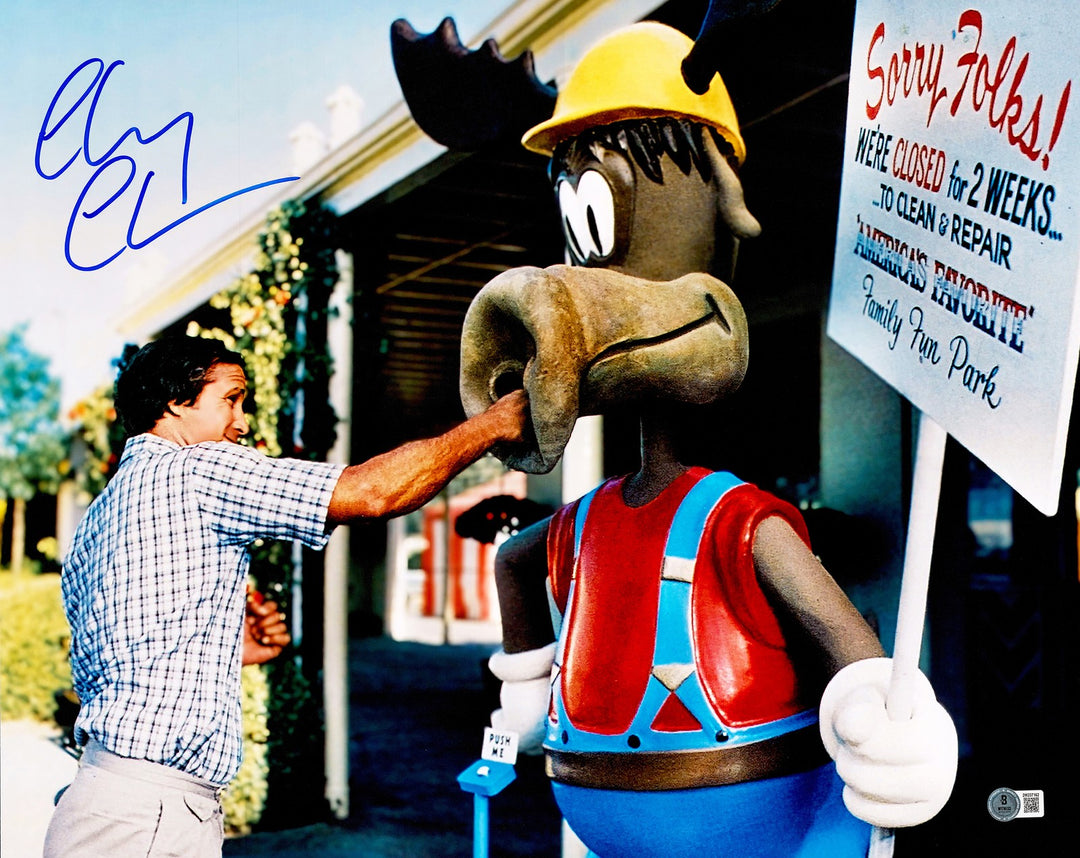 Chevy Chase Autographed Signed 16x20 Photo Vacation Clark Griswold Beckett Wit