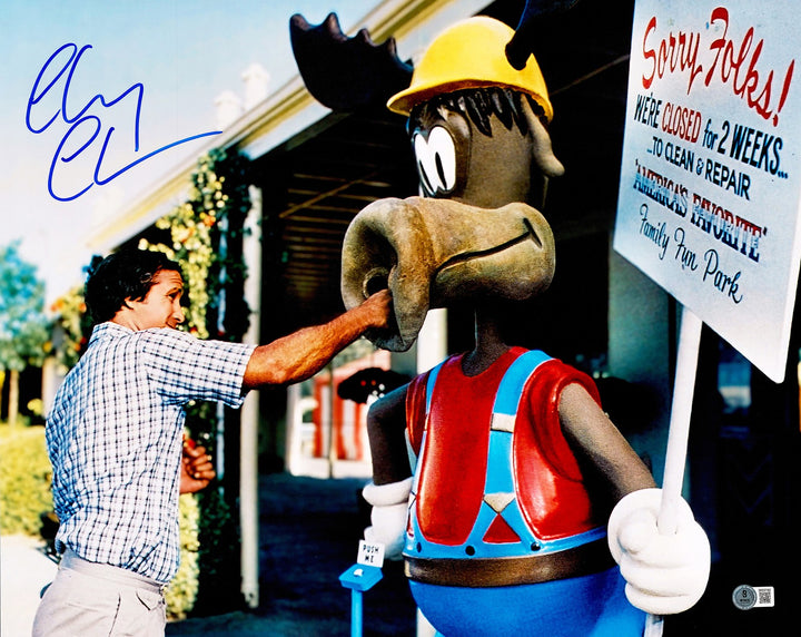 Chevy Chase Autographed Signed 16x20 Photo Vacation Clark Griswold Beckett Wit