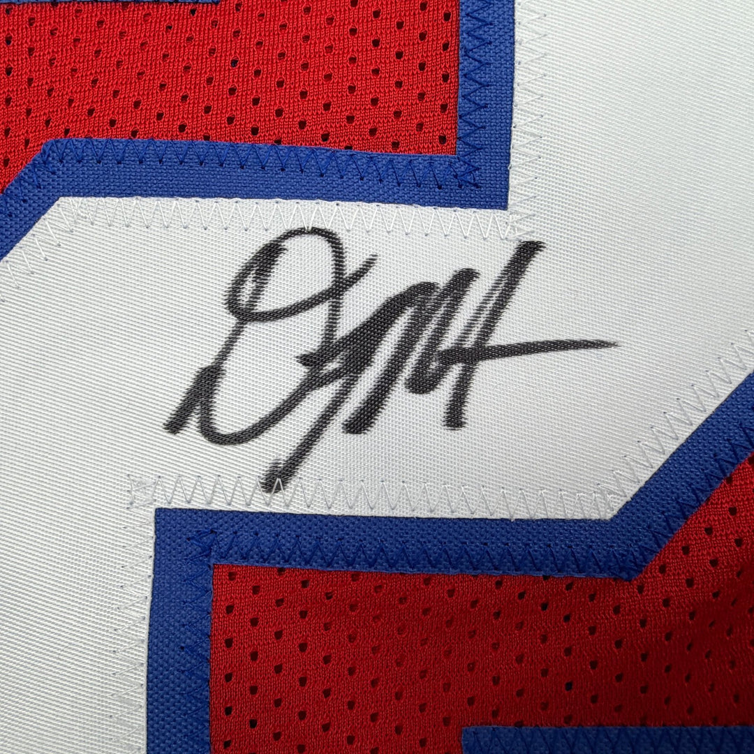 Autographed/Signed DJ D.J. Moore Buffalo Red Football Jersey PSA/DNA COA