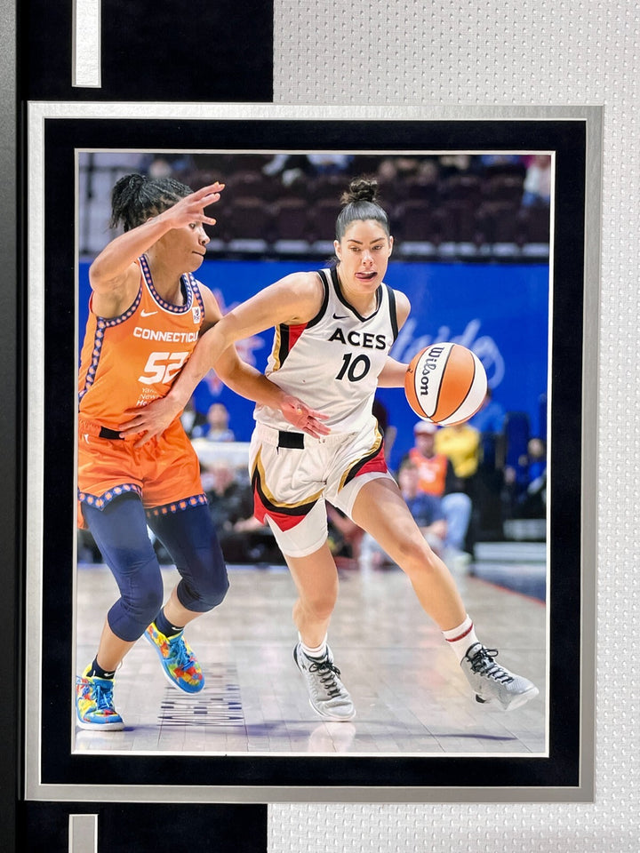 Kelsey Plum Signed Las Vegas Aces Jersey Framed BAS COA Autograph Champions