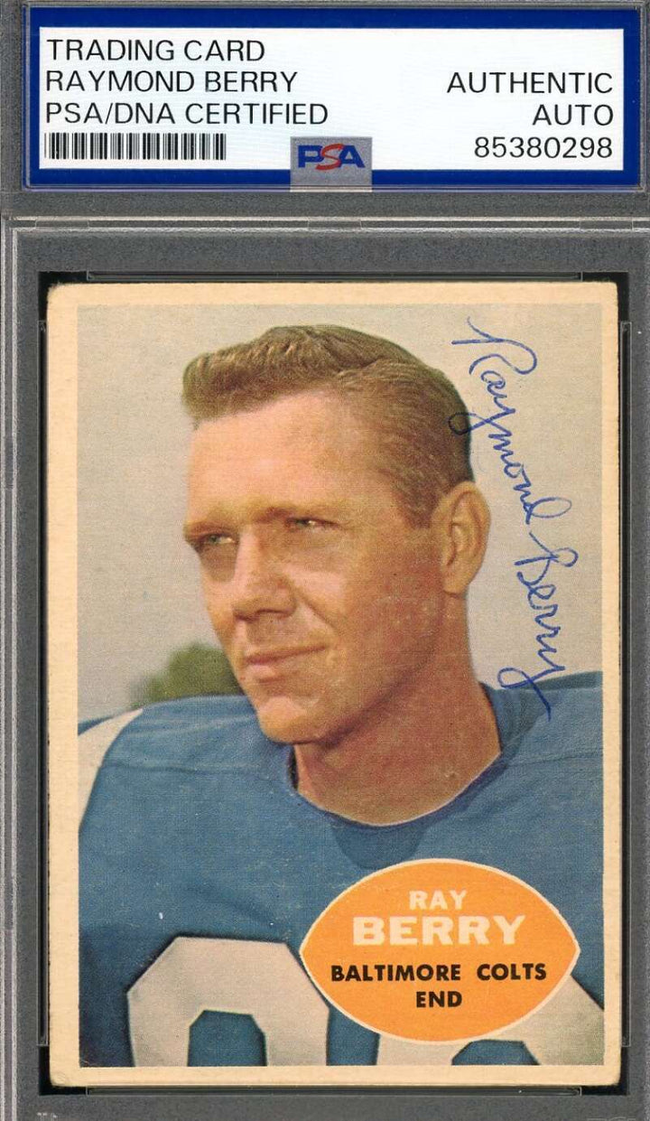 Raymond Berry PSA DNA Vintage Signed 1960 Topps Autograph