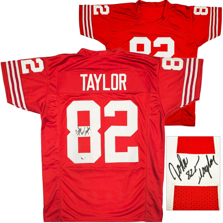 San Francisco 49ers John Taylor Autographed Signed Red Jersey Beckett Witness