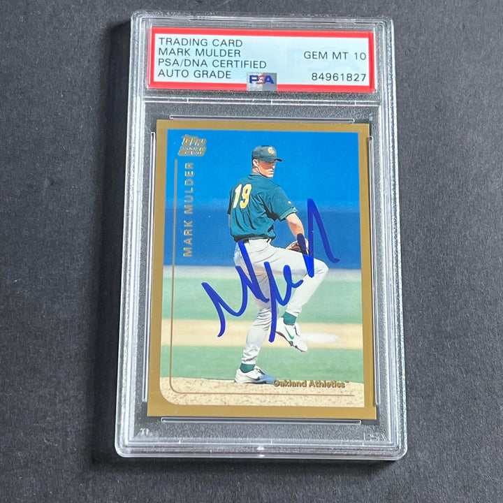 1999 Topps Traded #T8 Mark Mulder Signed Card PSA Slabbed Auto 10 A's