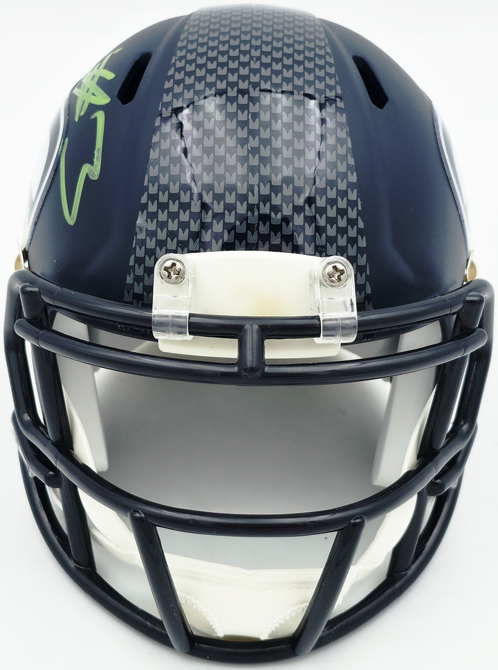 Nick Emmanwori Signed Seattle Seahawks Blue Speed Mini Helmet Beckett Witness