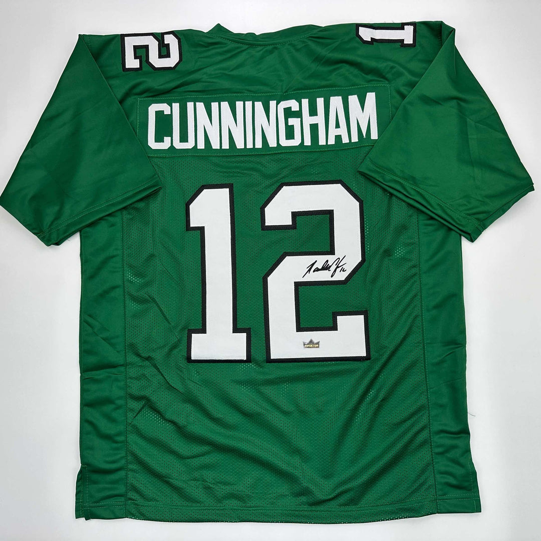 Facsimile Autographed Randall Cunningham Philadelphia Green Reprint Jersey XL