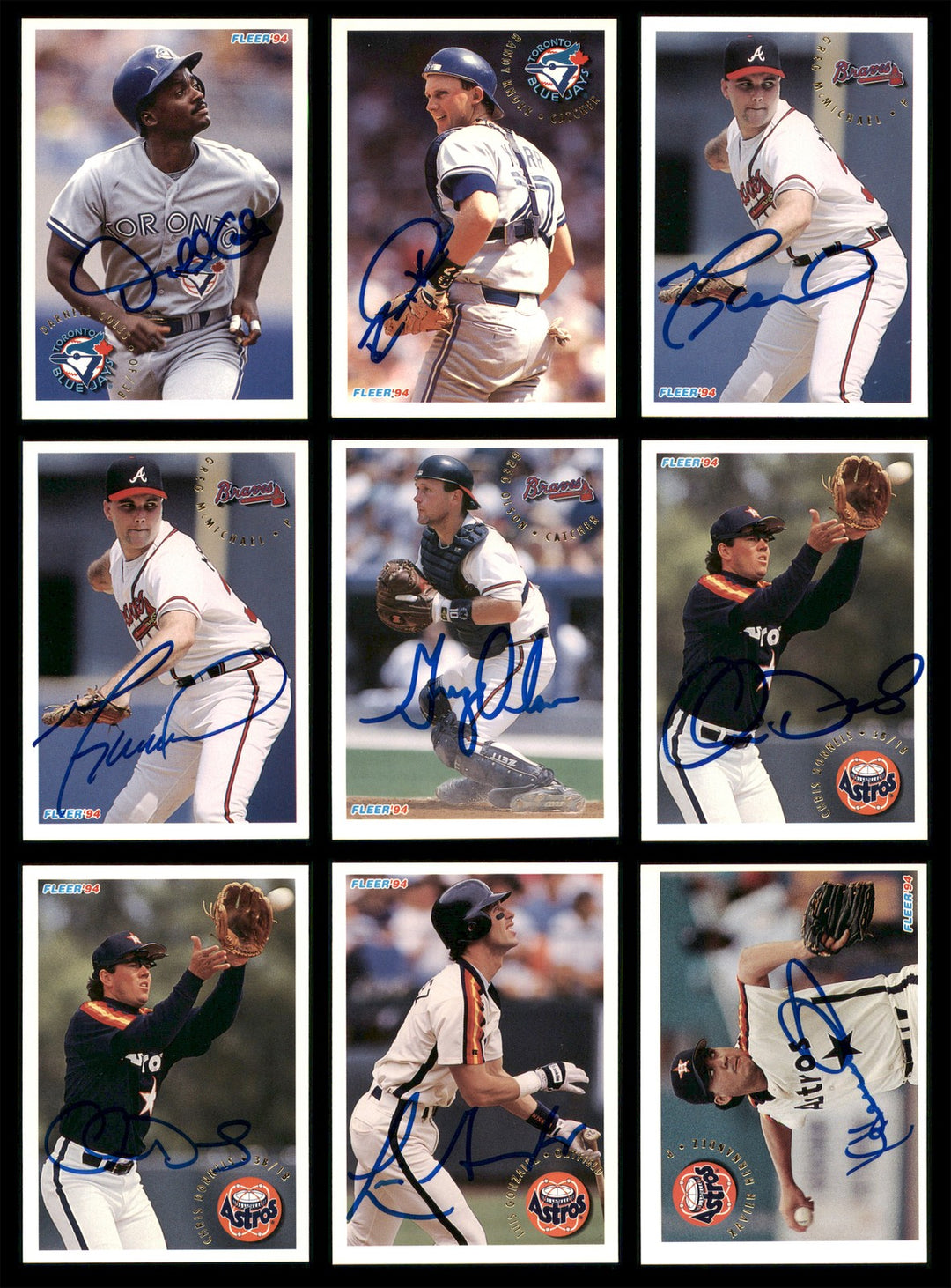 1994 Fleer Baseball Autographed Signed Cards Lot Of 79