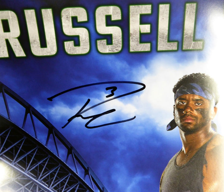 Russell Wilson Signed 24x36 Costacos Brothers Poster Seattle Seahawks RW Holo