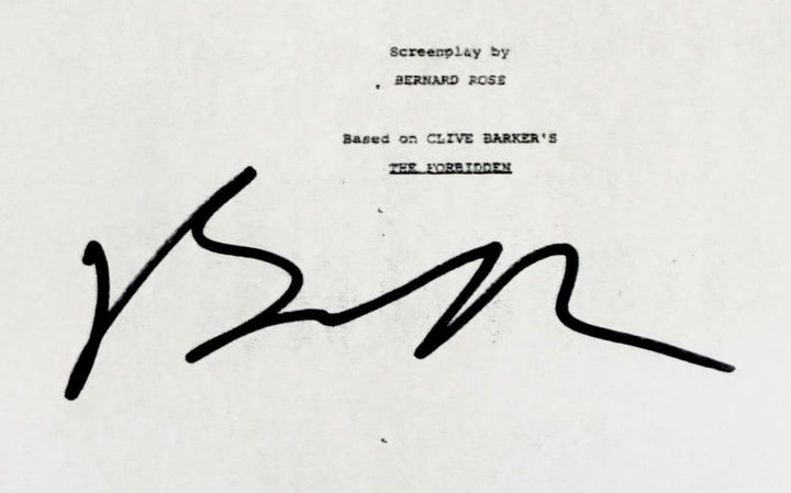 Bernard Rose signed Candyman full movie script autograph (B) ~ Beckett BAS