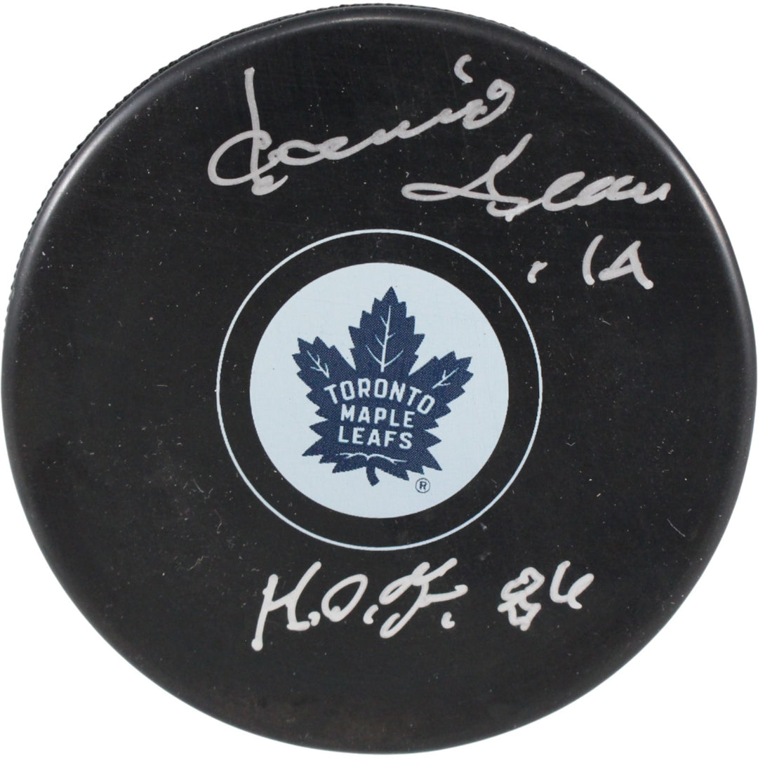 Dave Keon Autographed/Signed Toronto Maple Leafs Logo Puck HOF JSA 53993