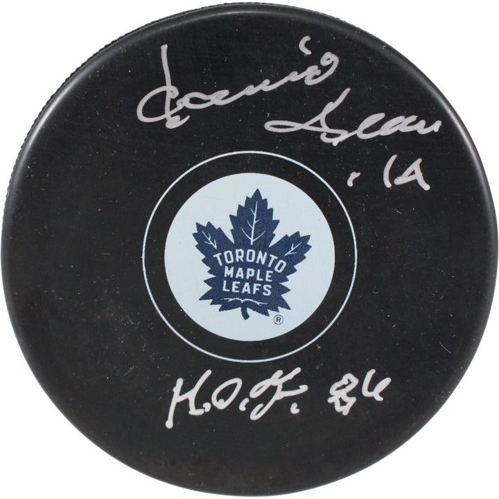Dave Keon Autographed/Signed Toronto Maple Leafs Logo Puck HOF JSA 53993