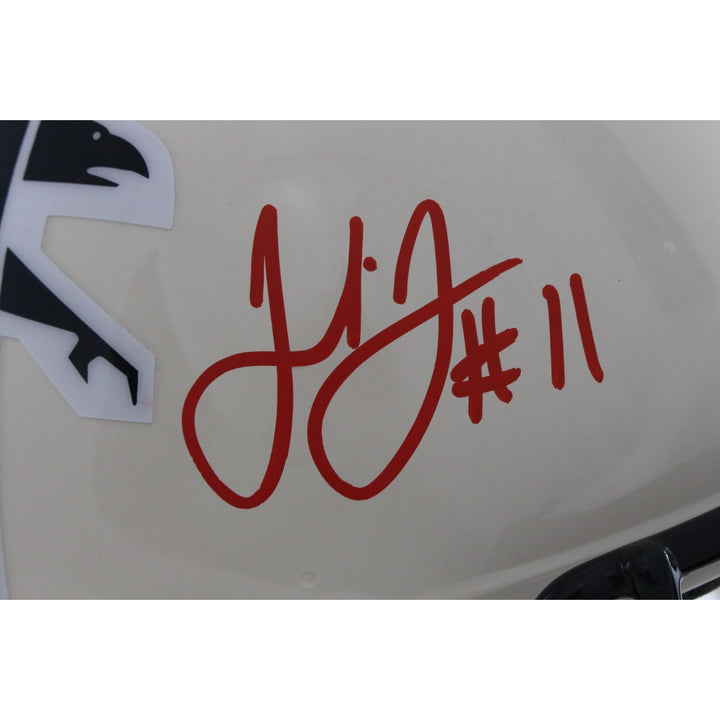 Julio Jones Autographed Atlanta Falcons Authentic Retro Helmet Beckett WIT 56448