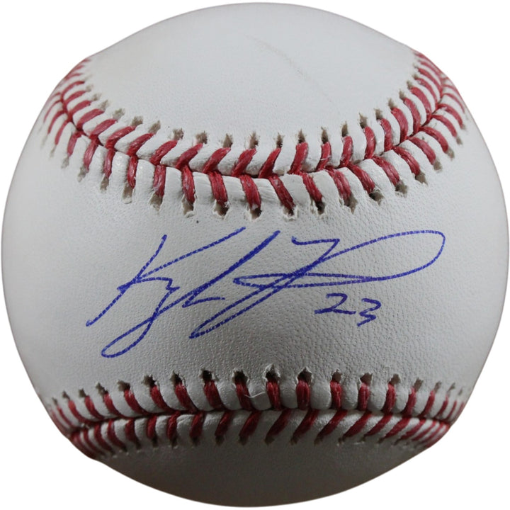 Kyle Tucker Autographed/Signed Los Angeles Dodgers OML Baseball Beckett 56297