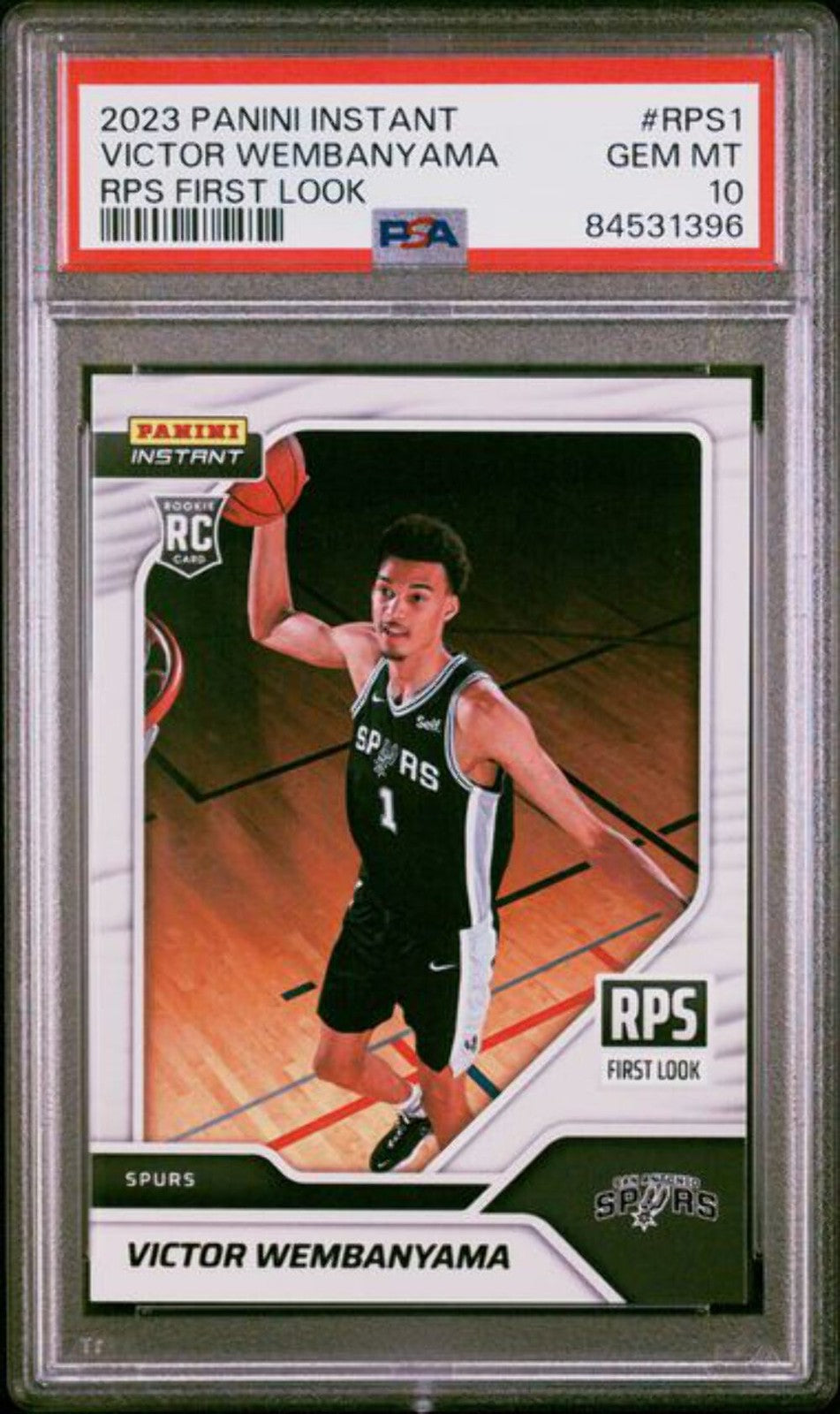 Graded 2023 Panini Instant RPS First Look Victor Wembanyama #RPS1 RC PSA 10