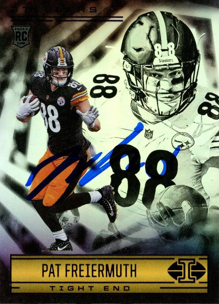 Pat Freiermuth Autographed 2021 Illusions Black Foil #90 Card Beckett 57001