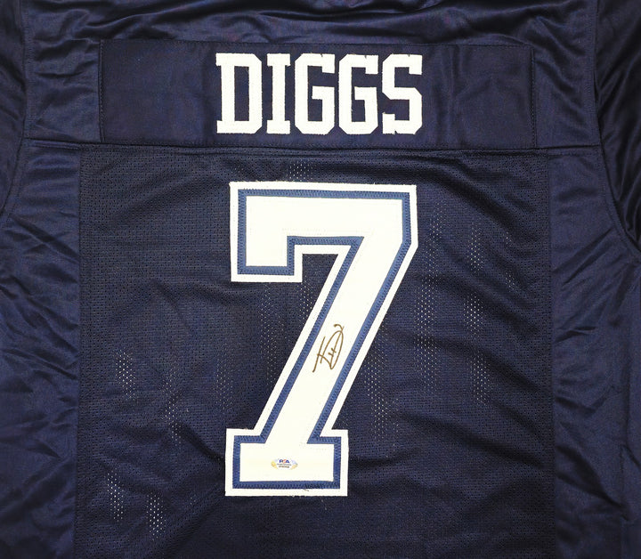 Dallas Cowboys Trevon Diggs Autographed Signed Blue Jersey PSA/DNA