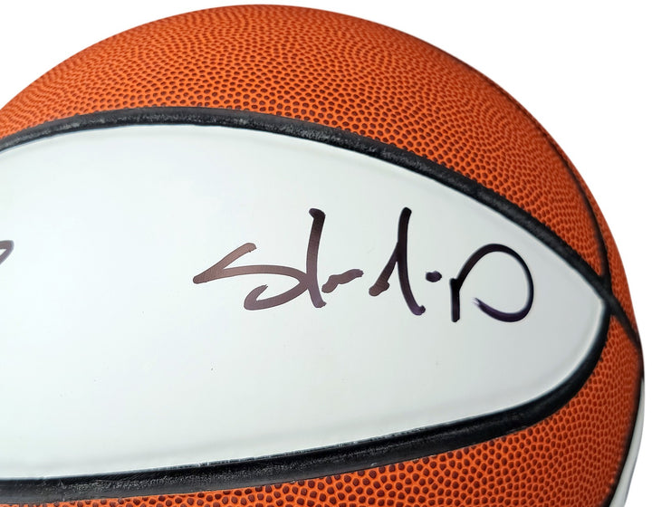 Gary Payton Shawn Kemp Auto Official Spalding White Basketball Supersonics BAS