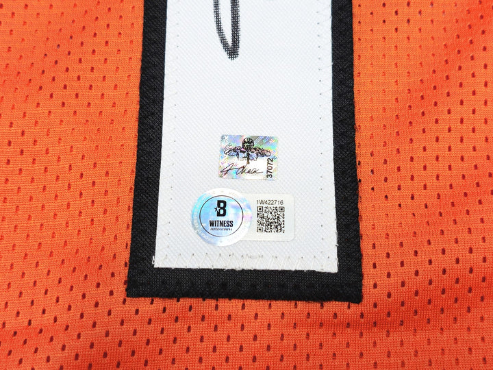 Cincinnati Bengals Ja'Marr Chase Signed Orange Jersey Beckett Wit