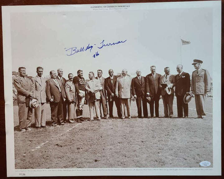 Bulldog Turner JSA Signed Coa 16x20 Autograph Photo