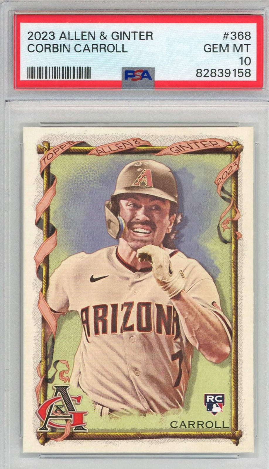 Graded 2023 Allen & Ginter Corbin Carroll #368 Rookie RC Baseball Card PSA 10