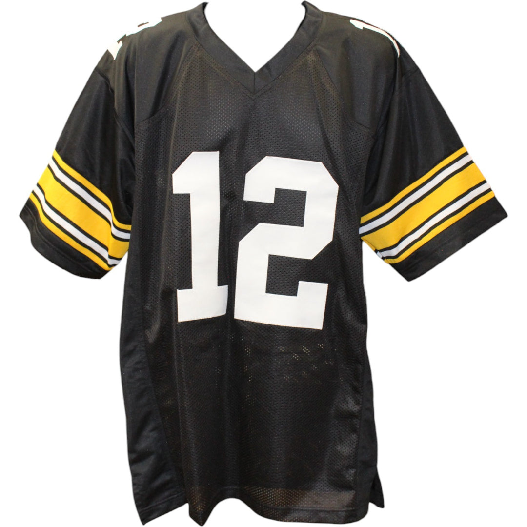 Terry Bradshaw Autographed/Signed Pro Style Black size XL Jersey JSA 50296