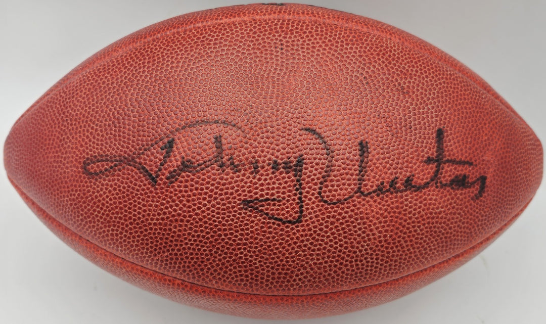 Johnny Unitas Signed Official NFL Leather Football Colts Beckett #A75827