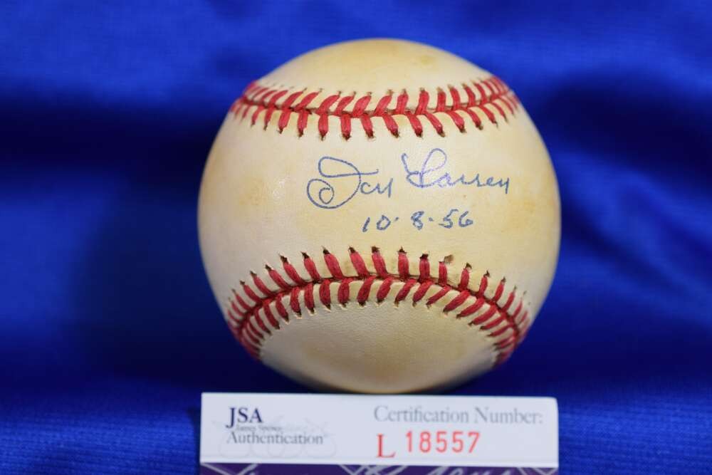 Don Larsen JSA COA Autograph American League OAL Signed Baseball 1956-10-08