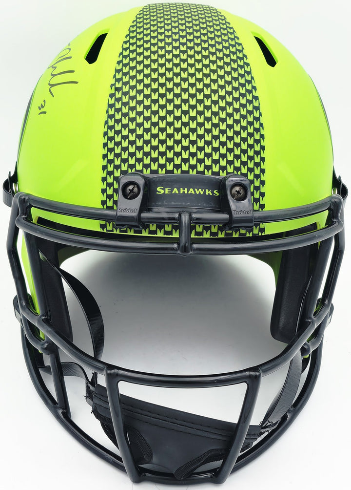 Kam Chancellor Auto Seahawks Rave Green Full Size Speed Replica Helmet Beckett
