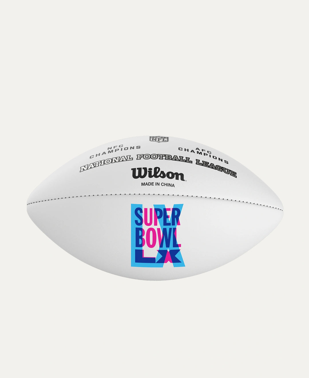 Unsigned Official NFL SB LX White Logo Football