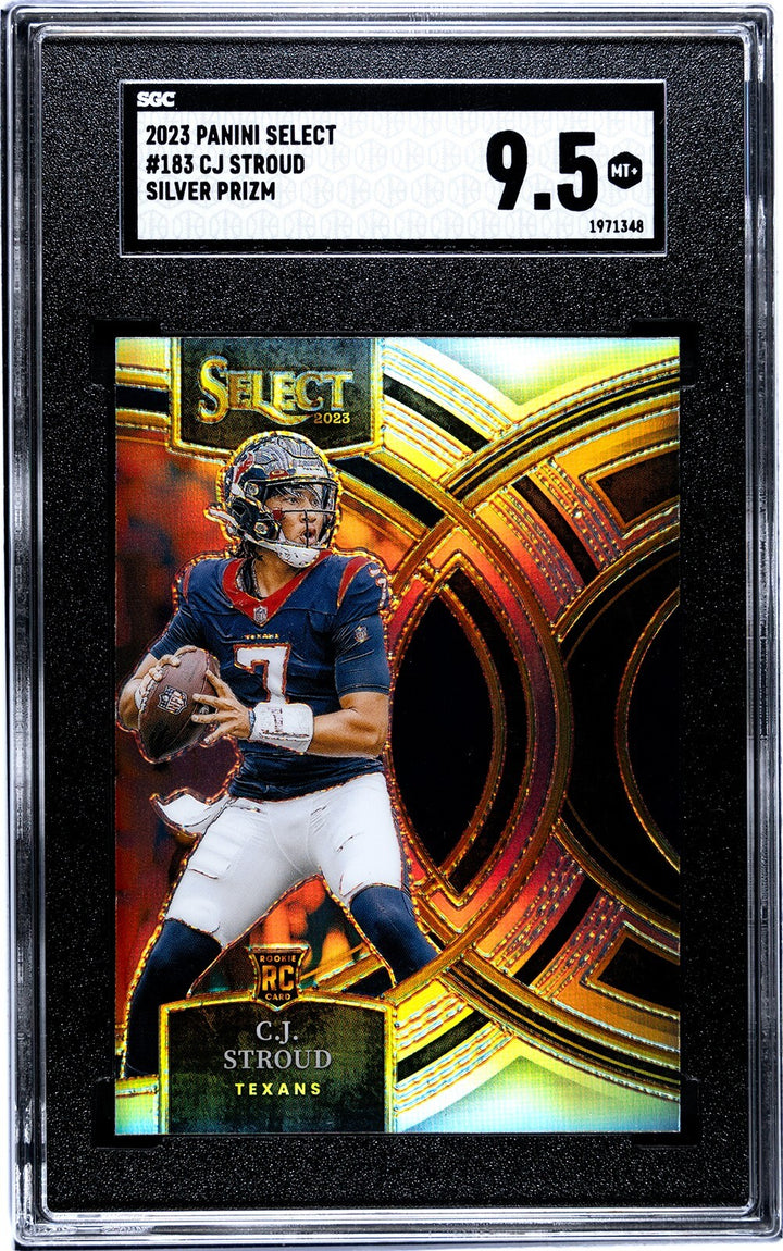CJ/C.J. Stroud 2023 Panini Select Silver Prizm RC Card #183 SGC Graded 9.5 MINT+