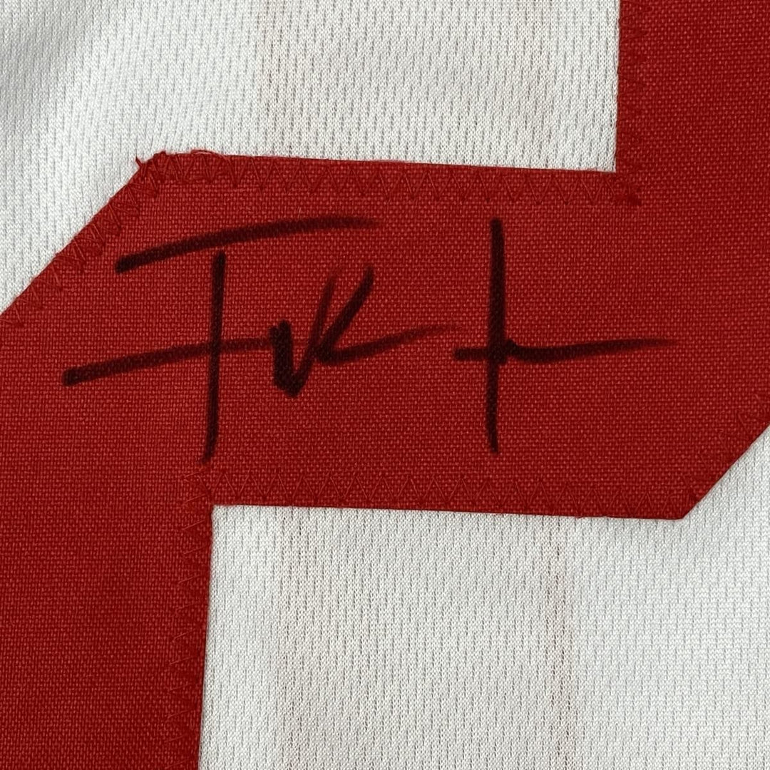 Autographed/Signed Frank Gore San Francisco White Jersey Beckett COA