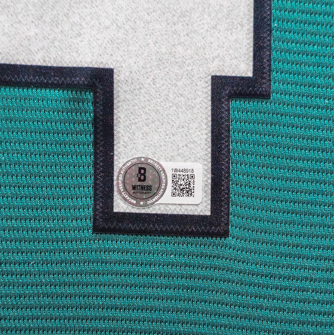 Mariners Ken Griffey Jr. Signed Framed Teal Nike Jersey "HOF 16" Beckett Wit